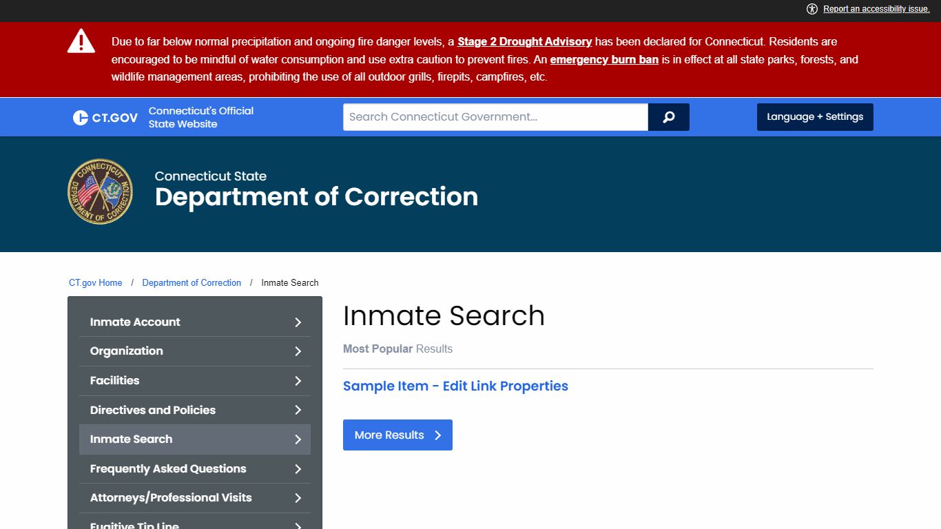 Inmate Search - CT.gov